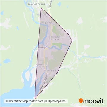 BC Transit - Squamish Transit System coverage area map
