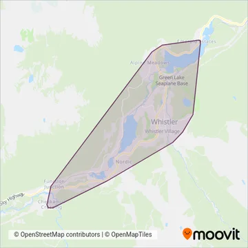 BC Transit - Whistler Transit System coverage area map