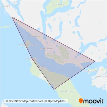 BC Transit - Powell River Regional Transit System coverage area map