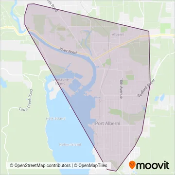BC Transit - Port Alberni Regional Transit System coverage area map
