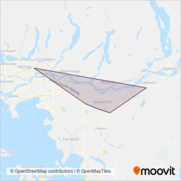 BC Transit - Central Fraser Valley Transit System coverage area map