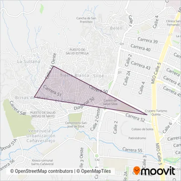 Metro Cali (Gondola) coverage area map