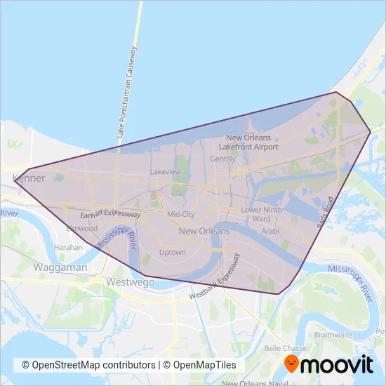 RTA coverage area map