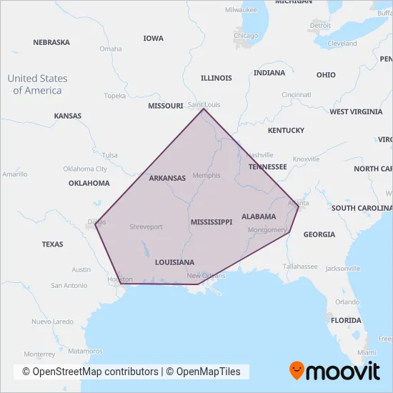 Greyhound-us coverage area map