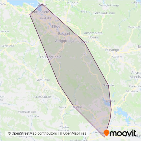 Cobertura del mapa de Autobuses La Unión, S.A.