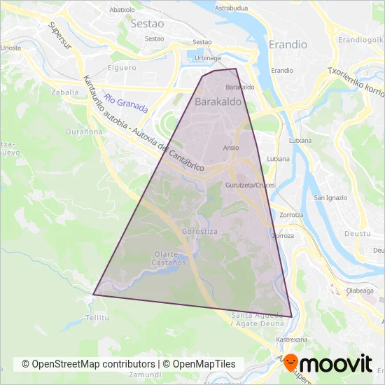 Cobertura del mapa de Kbus