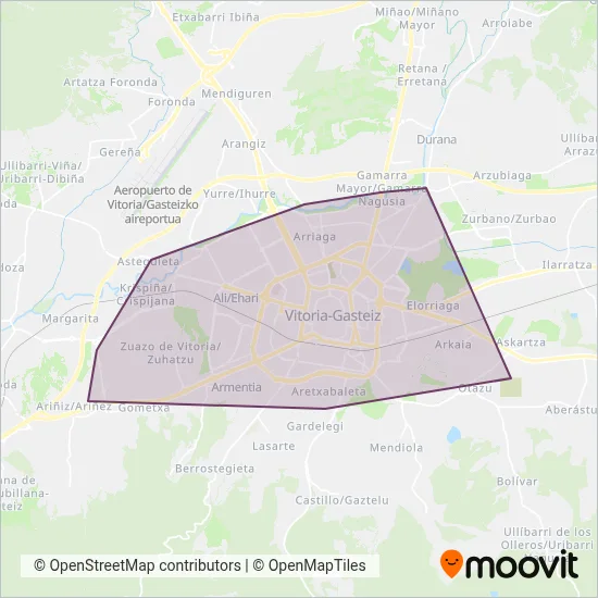 Cobertura del mapa de Tuvisa