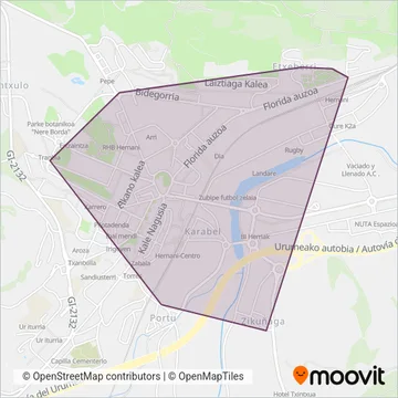 Lurraldebus Urbano De Hernani coverage area map