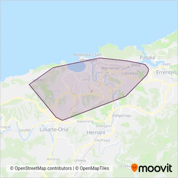 Dbus coverage area map