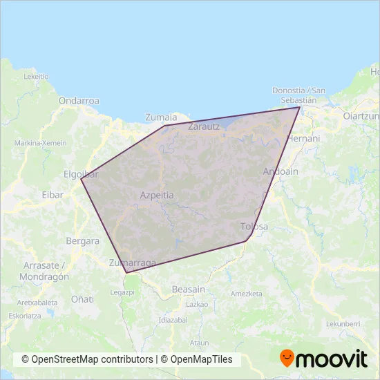 Autobuses La Guipuzcoana S.l. coverage area map