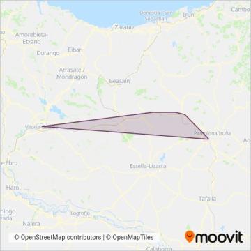 Mapa del área de cobertura de La Burundesa S.A.U