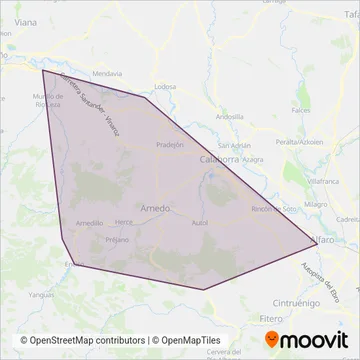 Autocares Jimenez coverage area map
