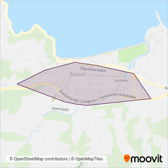 Cobertura del mapa de Zarauzko Hiribusa