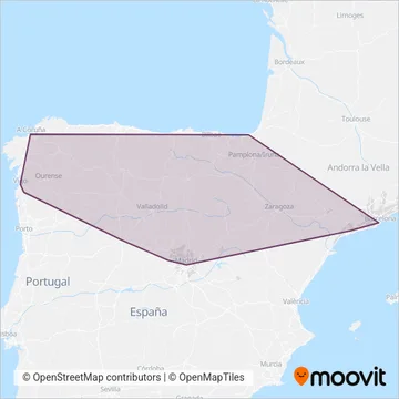 RENFE coverage area map