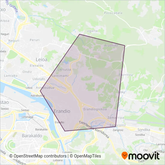 Erandiobusa coverage area map