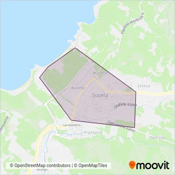 Sopelbus coverage area map