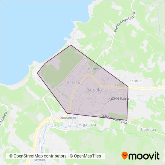 Cobertura del mapa de Sopelbus