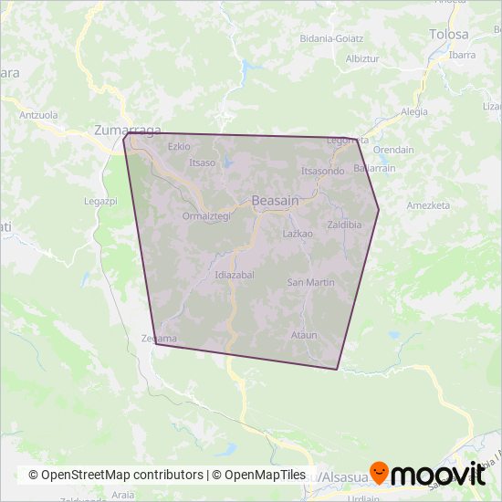 Lurraldebus Bilman coverage area map