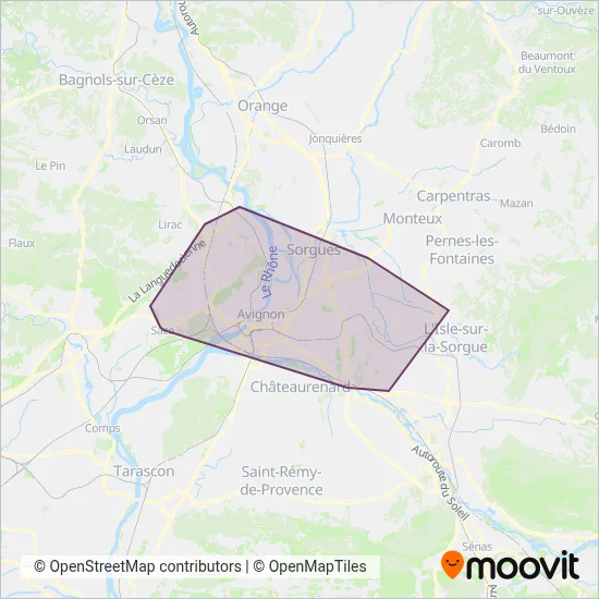 CAA (Bus) coverage area map