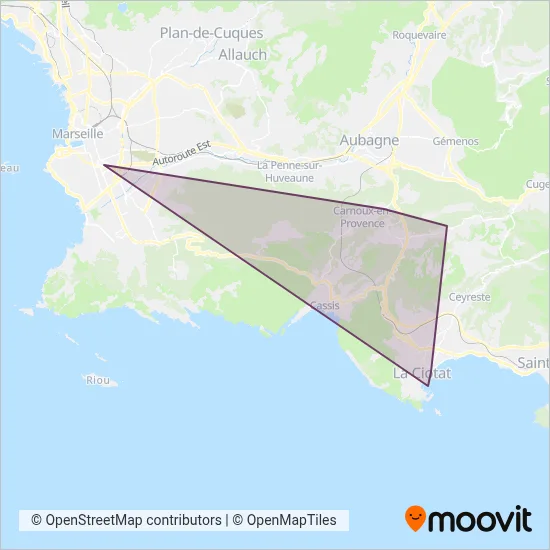 Cassis Carnoux Roquefort coverage area map