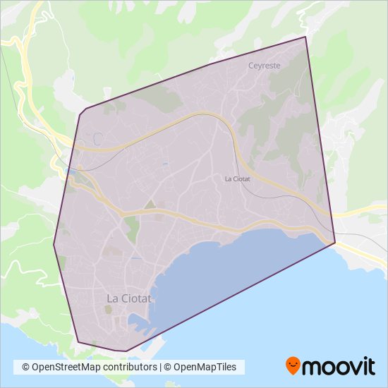 Ciotabus coverage area map