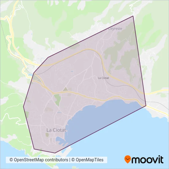 La Ciotat coverage area map