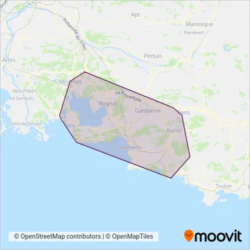 Lecar / Cartreize coverage area map