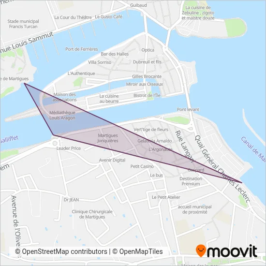 Ouest Étang (Ferry) coverage area map