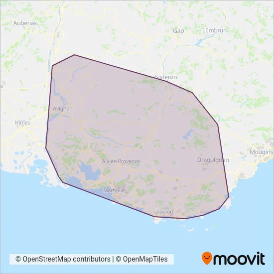 ZOU ! Proximité coverage area map