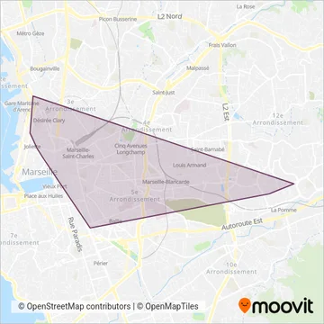 RTM (Tram) coverage area map