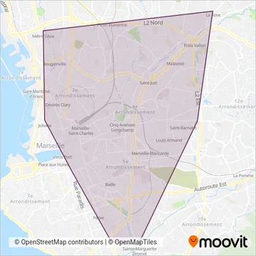 RTM (Subway) coverage area map