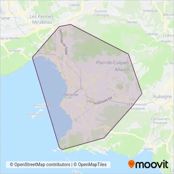 RTM (Bus) coverage area map