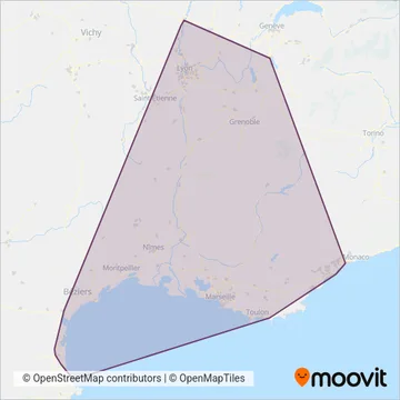 SNCF VOYAGEURS coverage area map