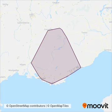 ZOU ! Express (Bus) coverage area map