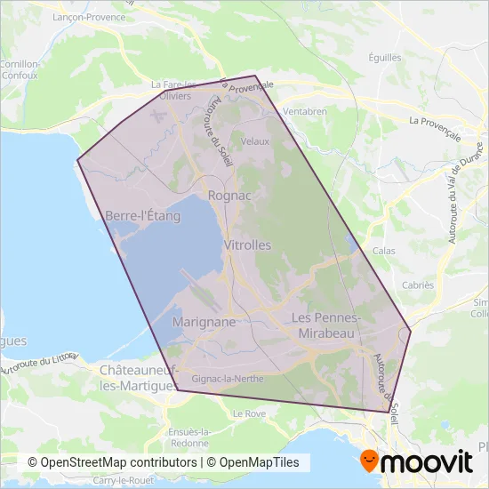 Est Étang coverage area map