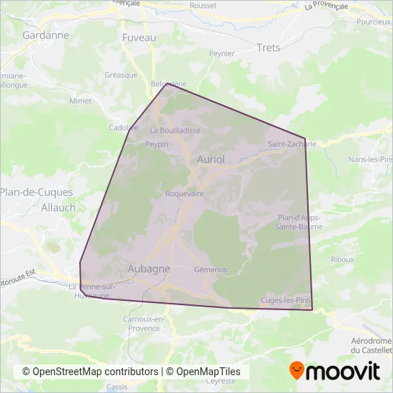 Bus de l'agglo (Bus) coverage area map