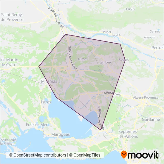 Salon coverage area map