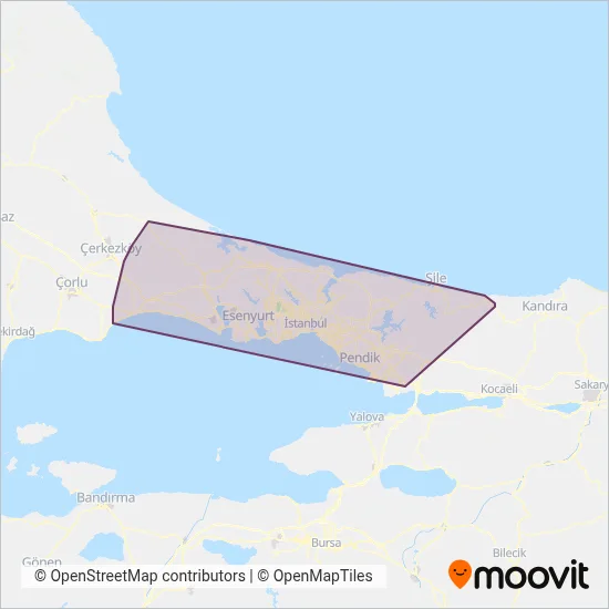 Minibüs coverage area map