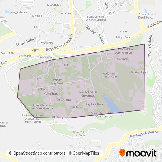 İstanbul Teknik Üniversitesi coverage area map