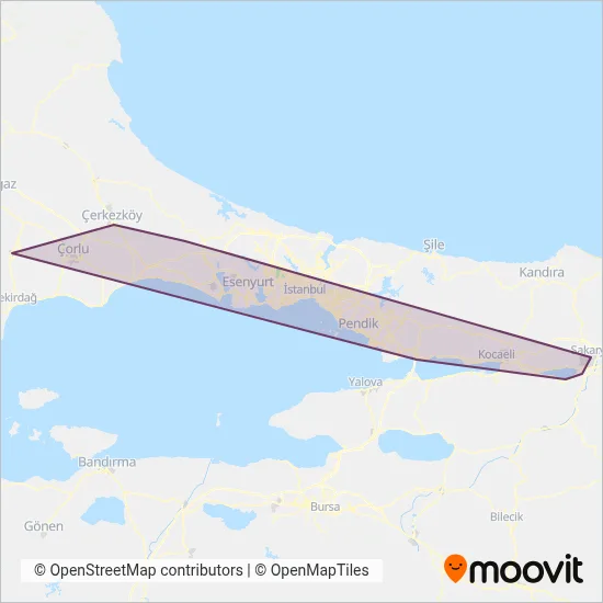 TCDD coverage area map