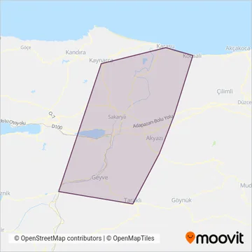 Sakarya ÖHO coverage area map