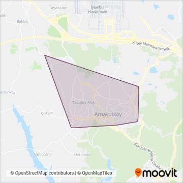 Midibüs coverage area map