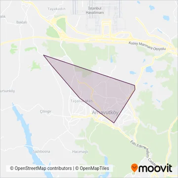 Midibüs coverage area map