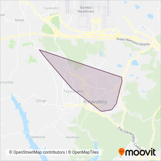 Midibüs coverage area map