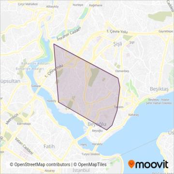 Beyoğlu Belediyesi coverage area map