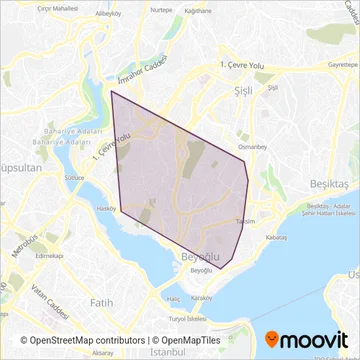 Beyoğlu Belediyesi coverage area map