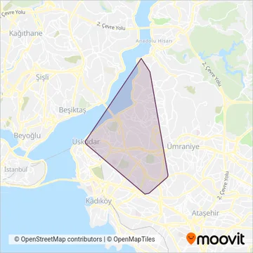 Üsküdar Belediyesi coverage area map