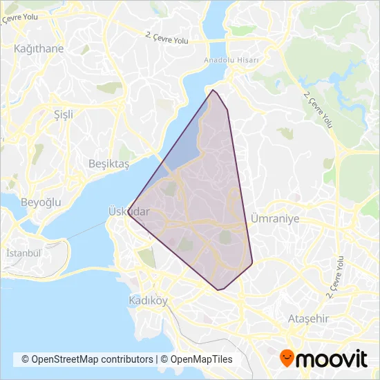 Üsküdar Belediyesi coverage area map
