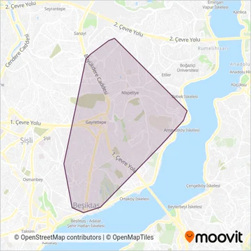 Beşiktaş Belediyesi coverage area map