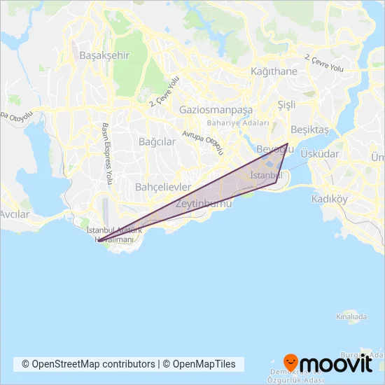 İstanbul Akvaryum coverage area map